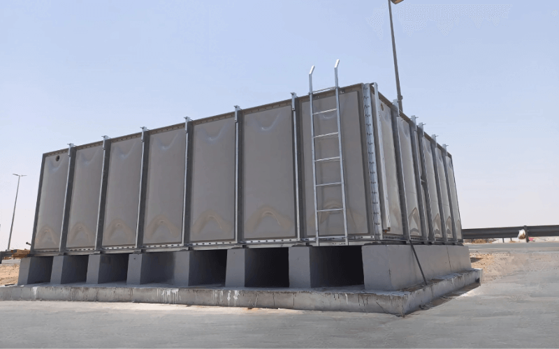 Industrial GRP water storage tank solution for buildings UAE