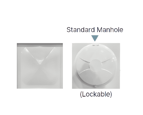 colex grp water tank drain panel / manhole