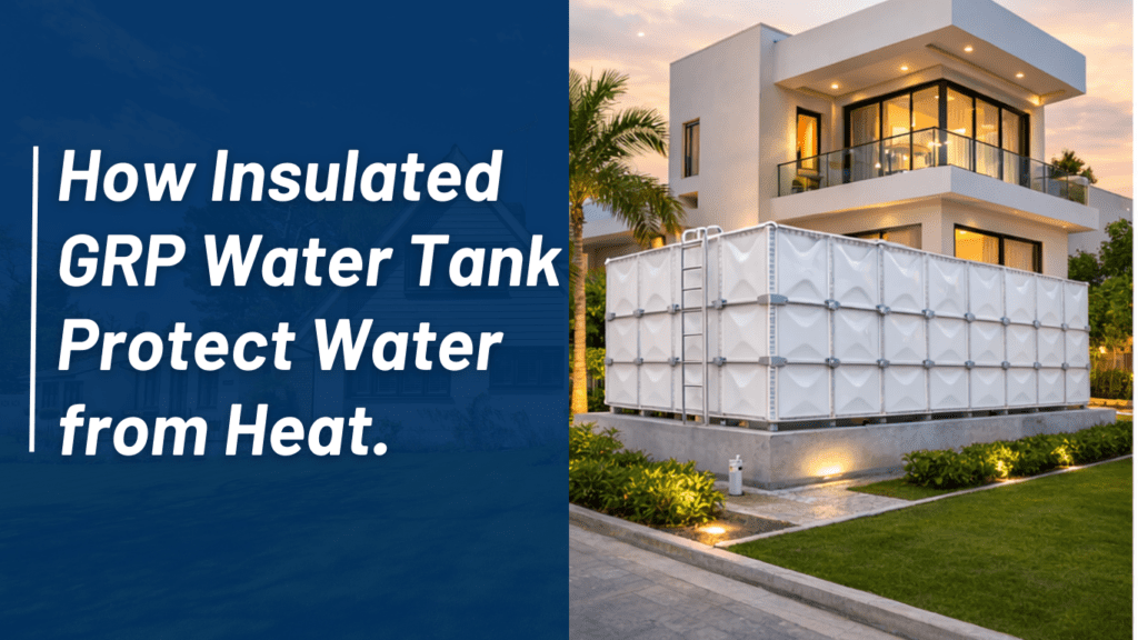 Insulated GRP water tank protect water from heat